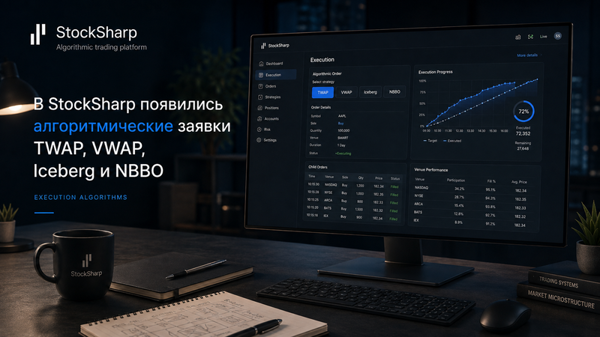 StockSharp ergänzt algorithmische Orders für TWAP, VWAP, Iceberg und NBBO